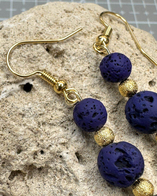 Ancient Greek Priestess Earrings | The Graduate | Meander & Various Stones Options - My Tiny Sanctuary