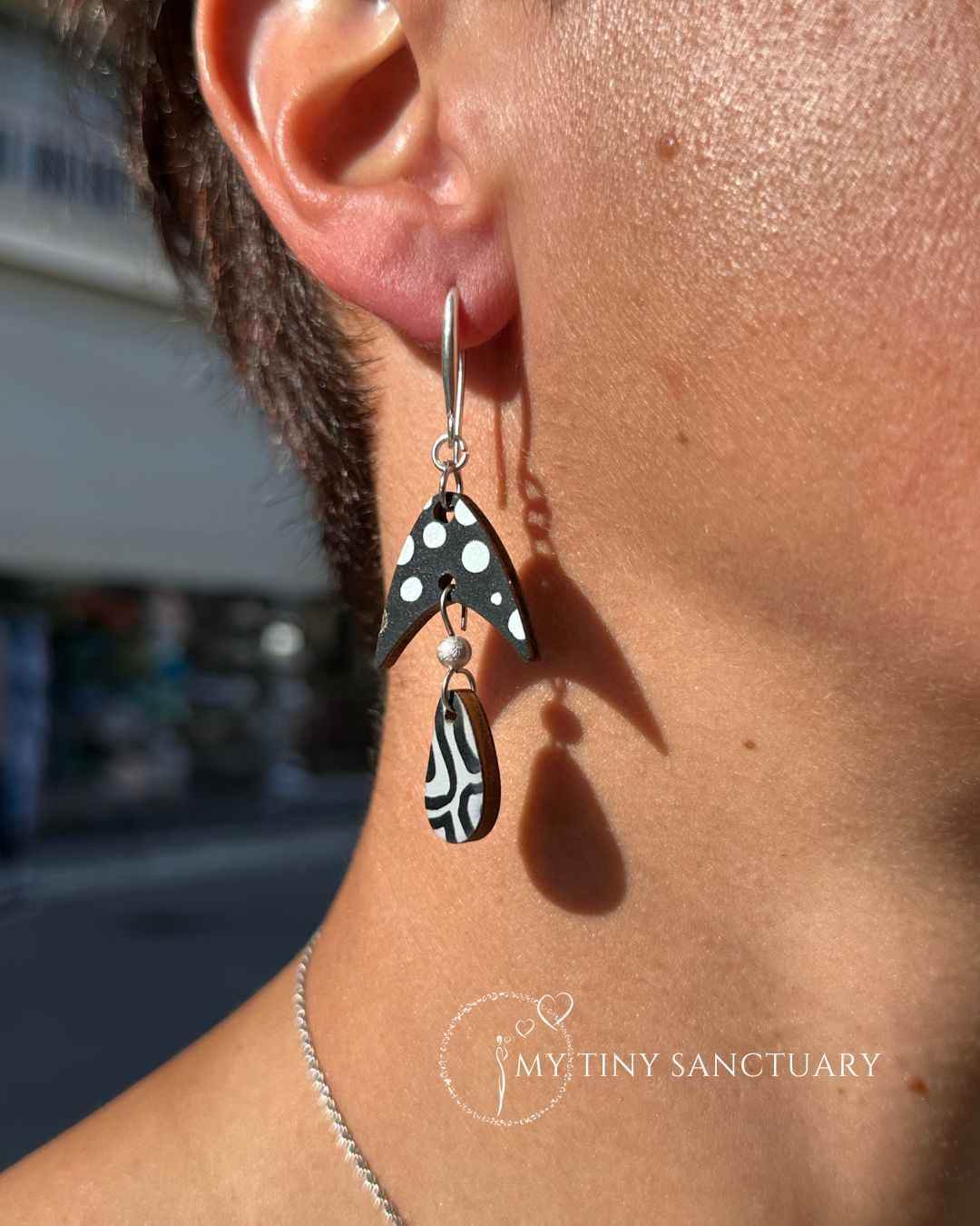 Mystic Mycelium: Artisan Wood Earrings for the Modern Psychonaut - My Tiny Sanctuary