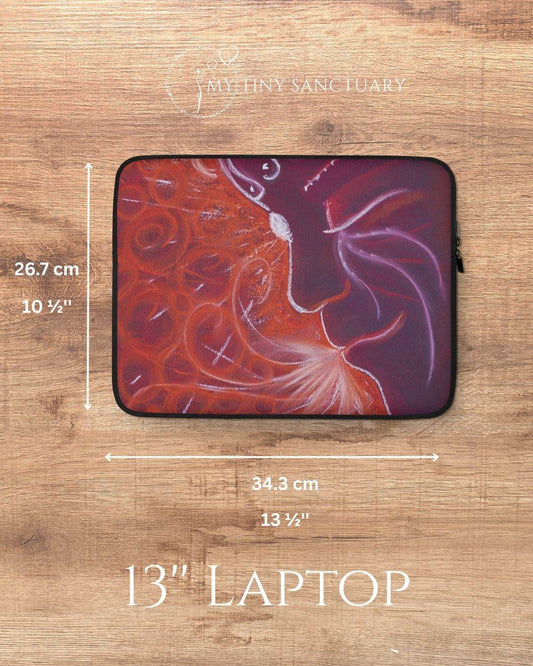 Laptop Sleeve Red Prince - Breath, Release, Integrate - My Tiny Sanctuary