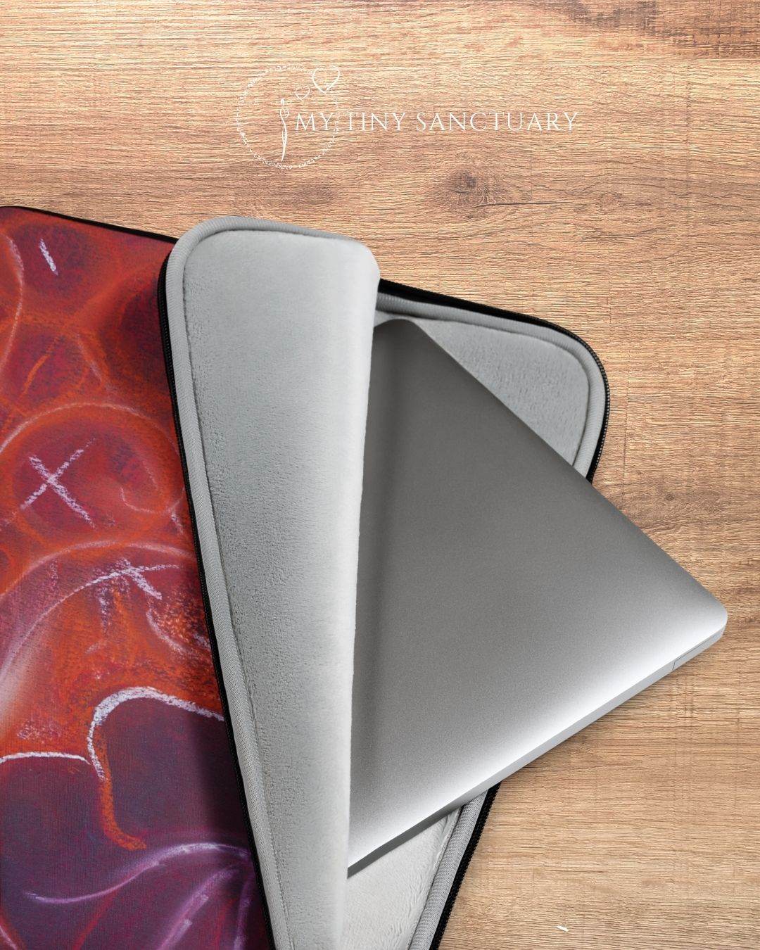 Laptop Sleeve Red Prince - Breath, Release, Integrate - My Tiny Sanctuary