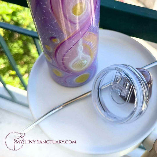 Divine Feminine Isotherm Tumbler with reusable straw - My Tiny Sanctuary