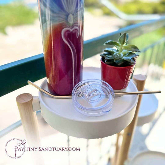 OM Stainless steel tumbler l Intuitive Art l Isotherm mug - My Tiny Sanctuary