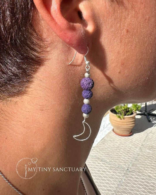 Purple Moon Priestess Earrings 🌙 Connect to Your Inner Wisdom - My Tiny Sanctuary