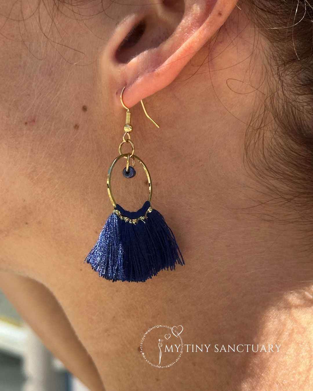 Ethnic-Inspired Pompom Earrings – Colourful Boho Statement Jewellery - My Tiny Sanctuary