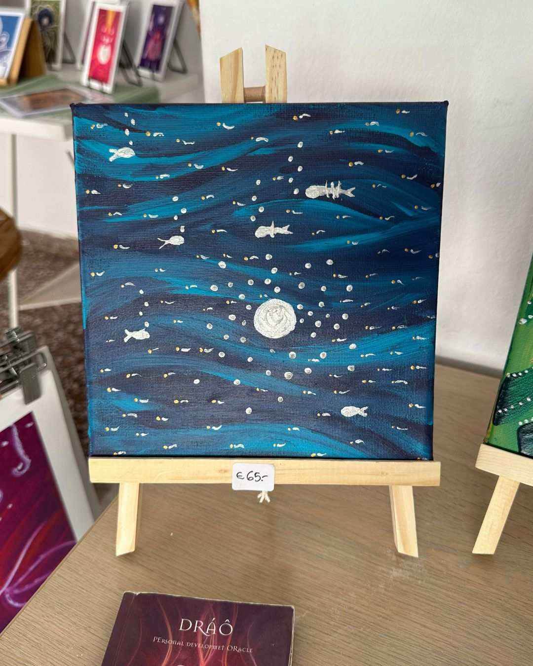 Water Creatures Elemental Series Acrylic Painting - My Tiny Sanctuary