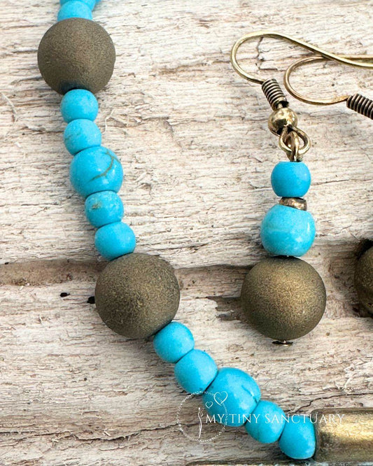 Bronze Age Necklace & Earrings • Timeless Design of Earth • Handmade upon order - My Tiny Sanctuary