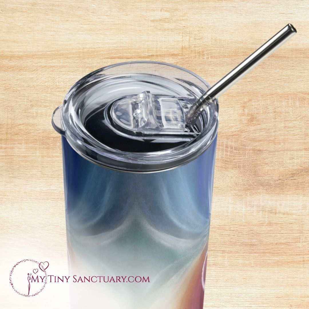 OM Stainless steel tumbler l Intuitive Art l Isotherm mug - My Tiny Sanctuary