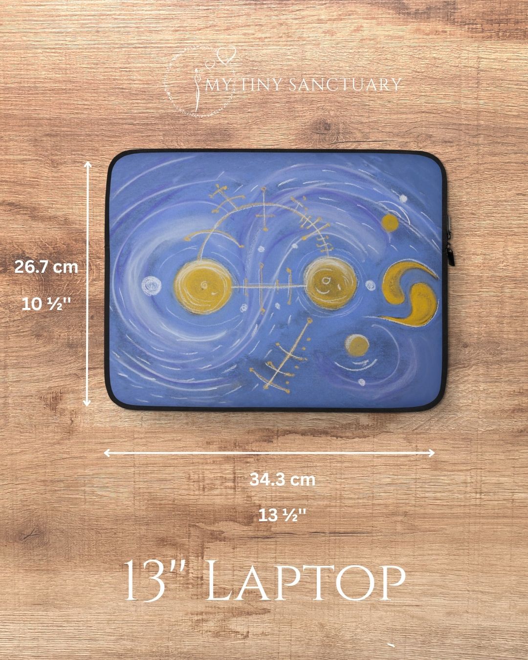 Laptop Sleeve Get Back To Centre I Light Code Illustration