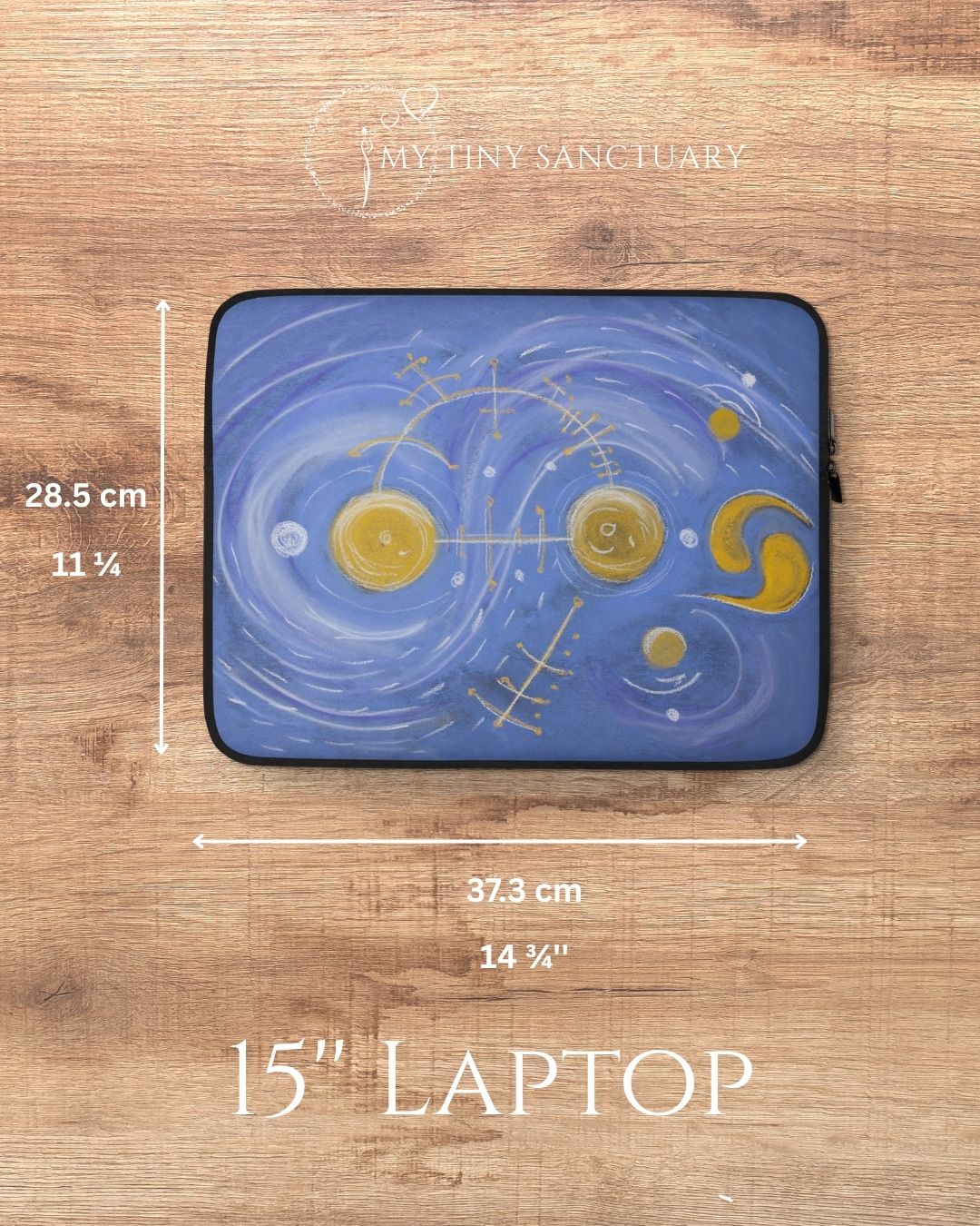 Laptop Sleeve Get Back To Centre I Light Code Illustration