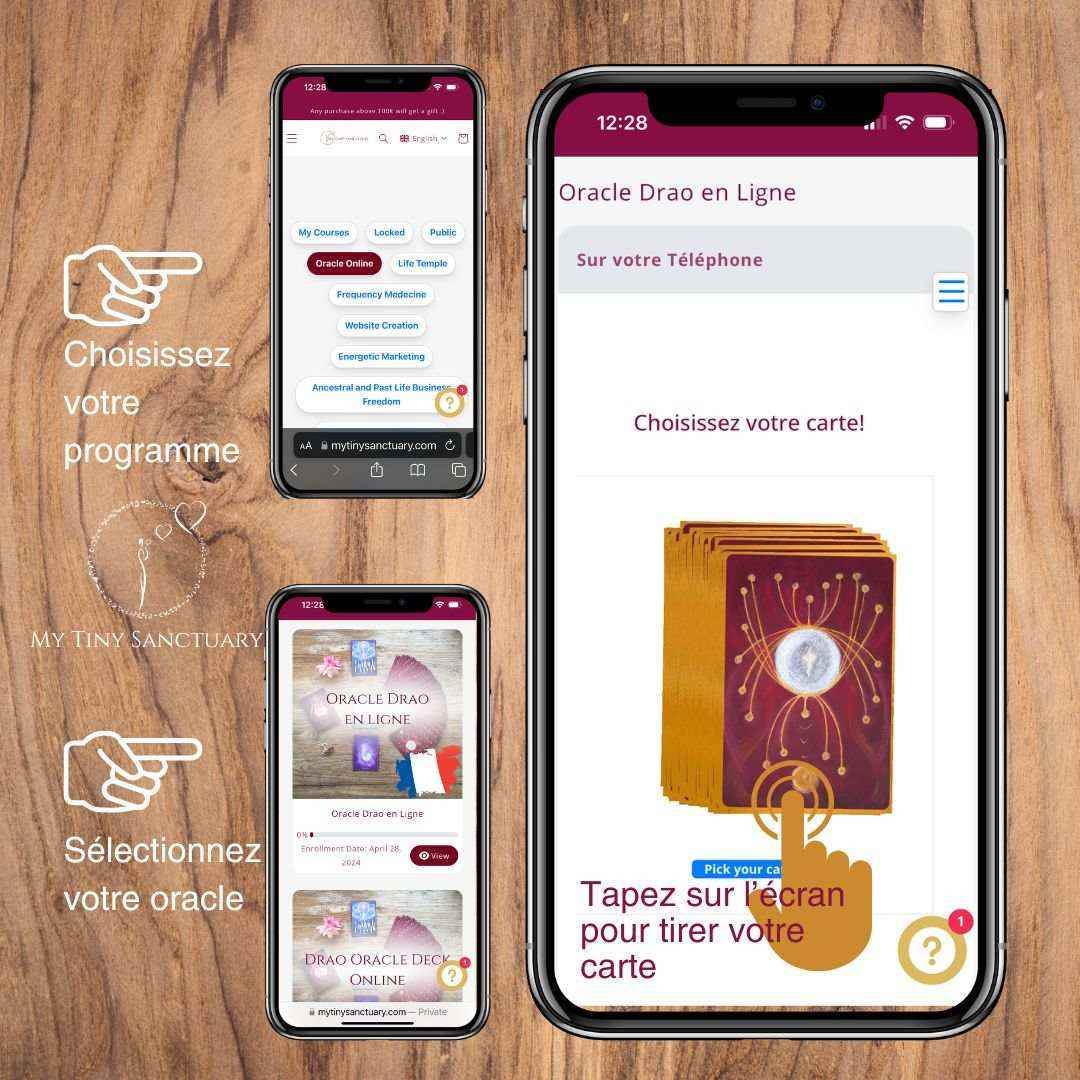 Drao Oracle Online l Personal Growth in your pocket l English or French - My Tiny Sanctuary