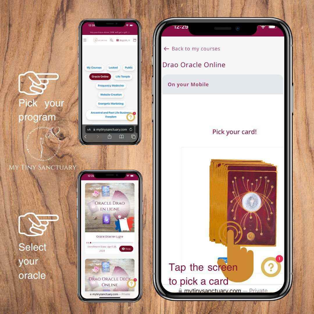 Drao Oracle Online l Personal Growth in your pocket l English or French - My Tiny Sanctuary