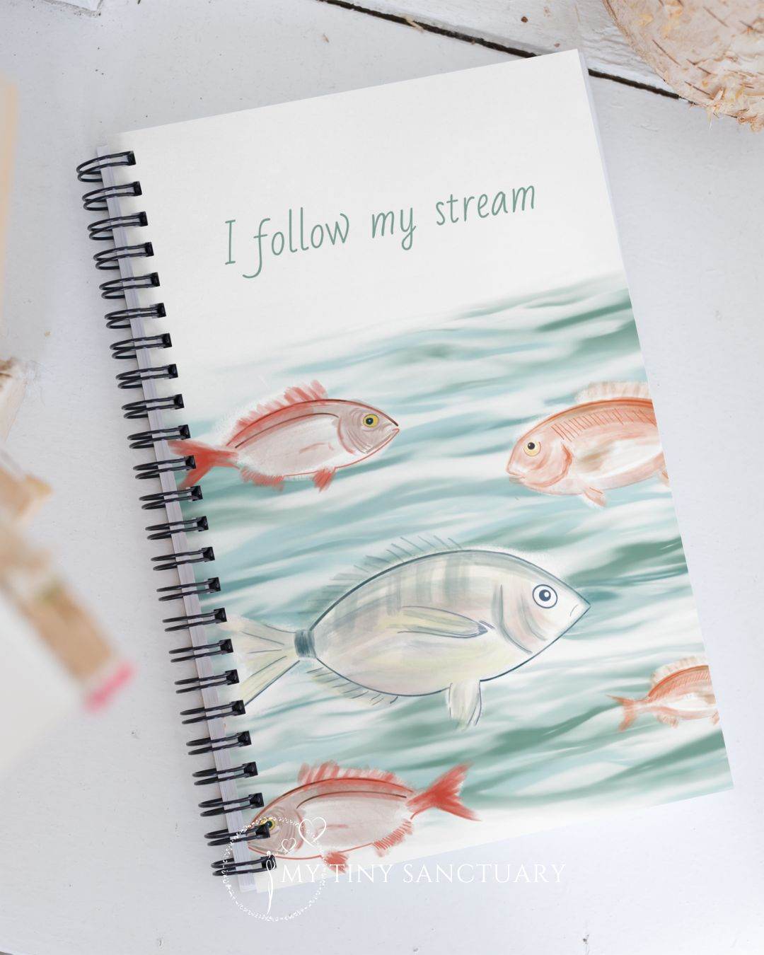 Aegean Sea Fishes Notebook - Follow Your Stream - My Tiny Sanctuary