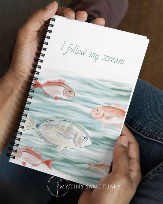 Aegean Sea Fishes Notebook - Follow Your Stream - My Tiny Sanctuary
