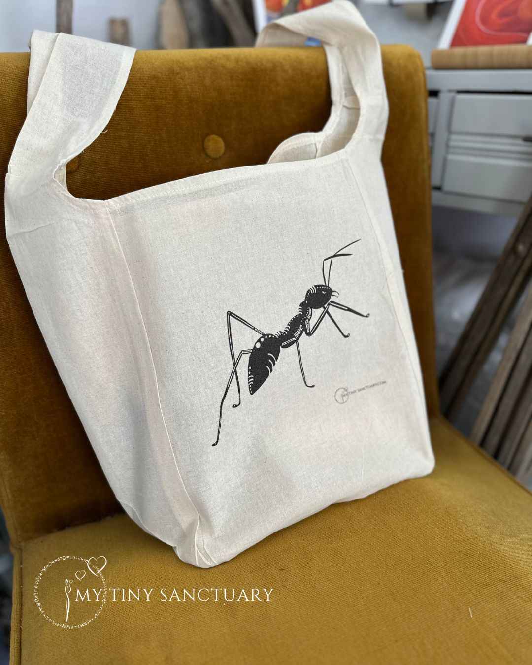 Animal Spirit Tote Bag in Organic Cotton • Pick Your Spirit Companion - My Tiny Sanctuary
