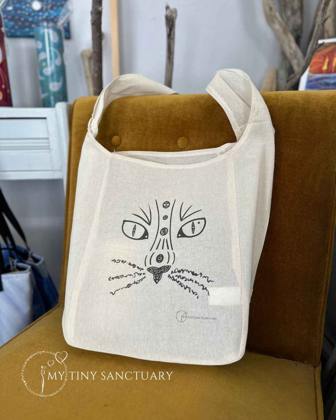 Animal Spirit Tote Bag in Organic Cotton • Pick Your Spirit Companion - My Tiny Sanctuary