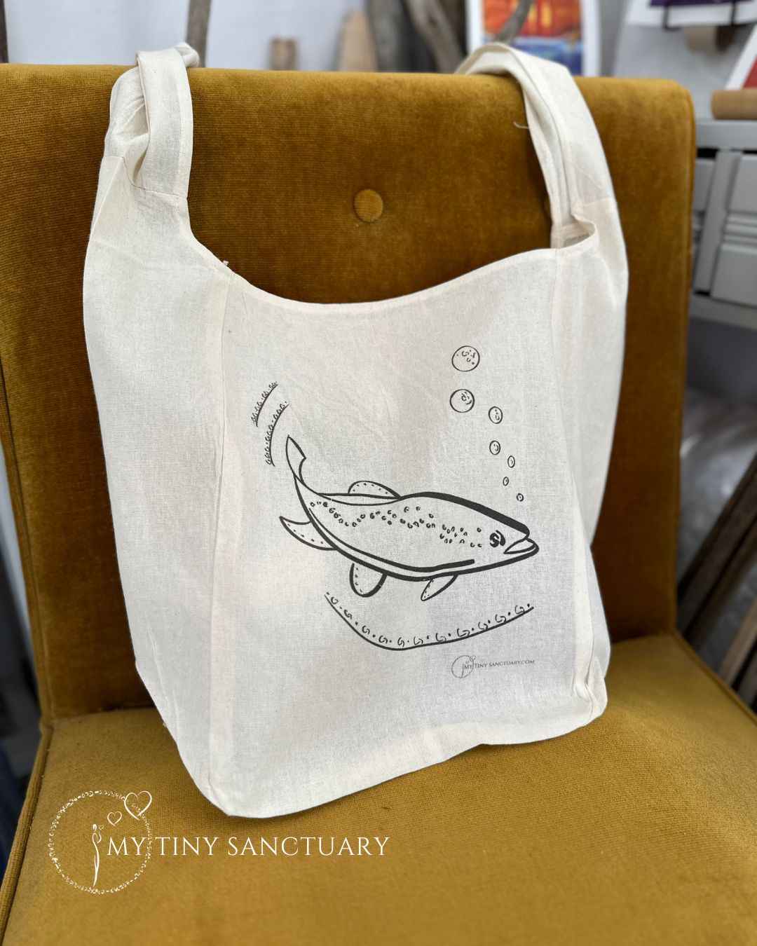 Animal Spirit Tote Bag in Organic Cotton • Pick Your Spirit Companion - My Tiny Sanctuary