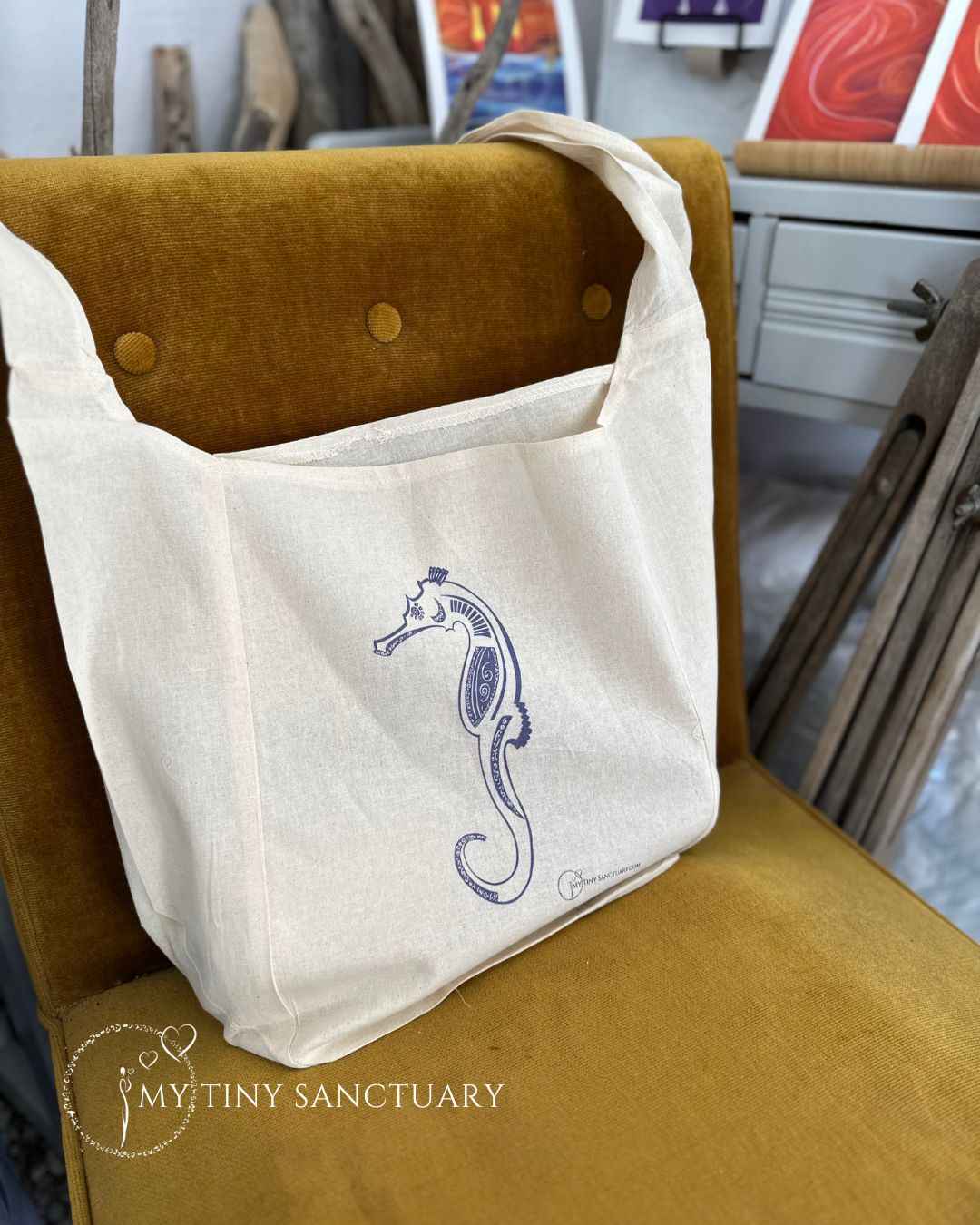 Animal Spirit Tote Bag in Organic Cotton • Pick Your Spirit Companion - My Tiny Sanctuary