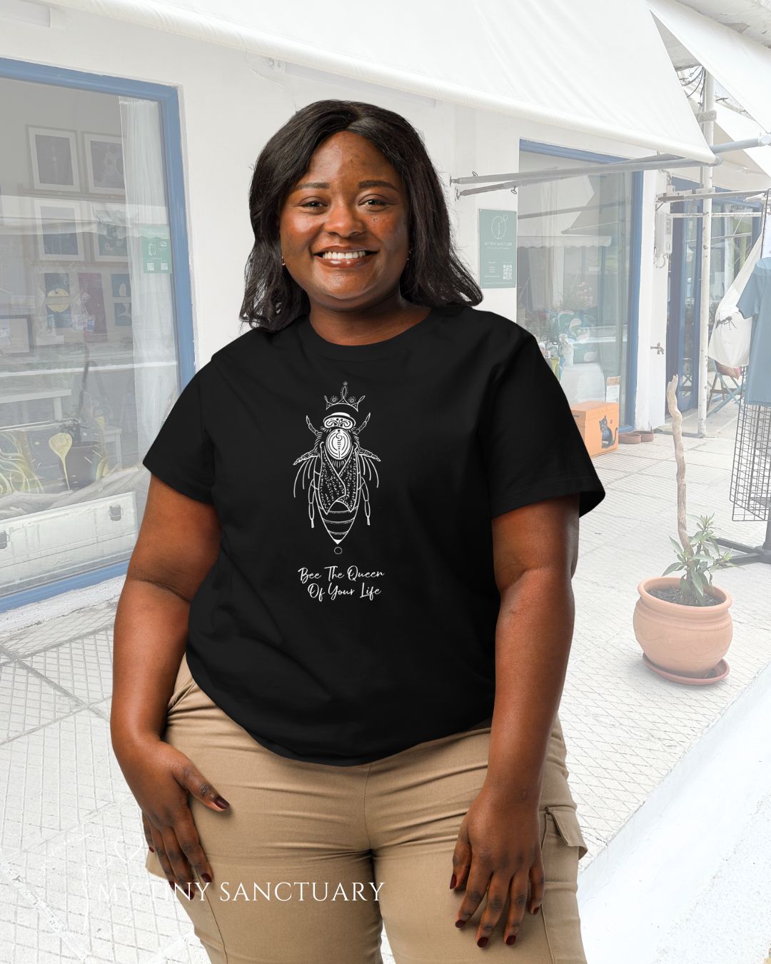 Bee The Queen Of Your Life Women Organic T-shirt | Bee Animal Spirit