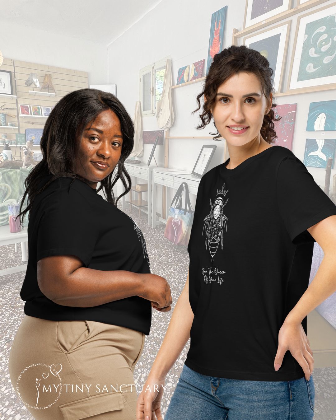Bee The Queen Of Your Life Women Organic T-shirt | Bee Animal Spirit