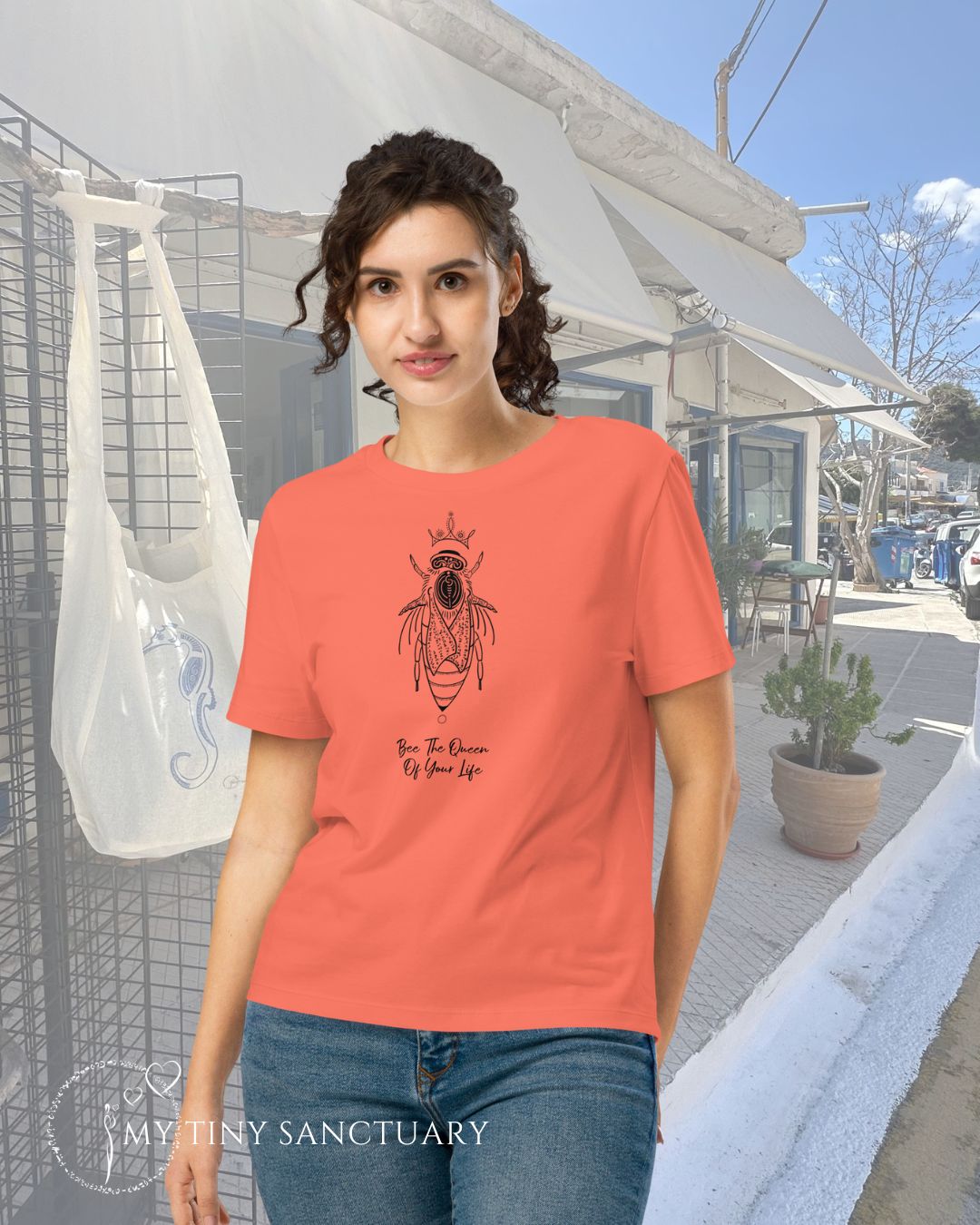 Bee The Queen Of Your Life Women Organic T-shirt | Bee Animal Spirit