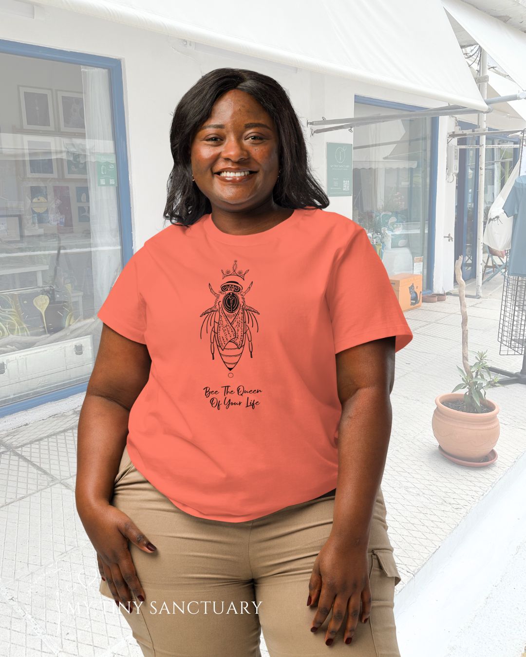 Bee The Queen Of Your Life Women Organic T-shirt | Bee Animal Spirit