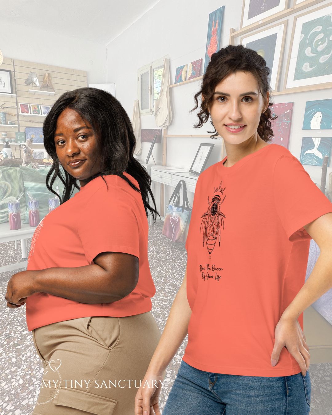 Bee The Queen Of Your Life Women Organic T-shirt | Bee Animal Spirit