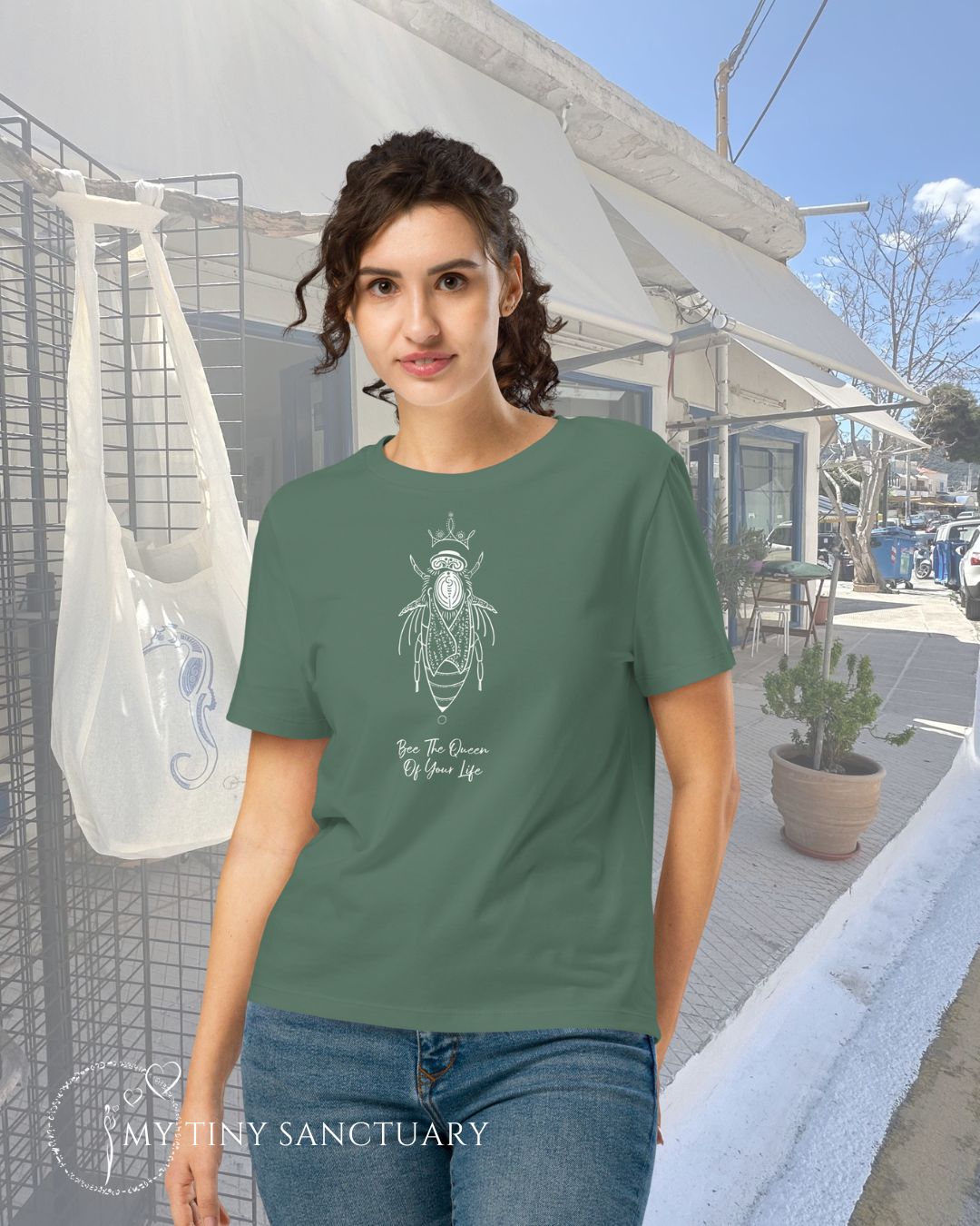 Bee The Queen Of Your Life Women Organic T-shirt | Bee Animal Spirit