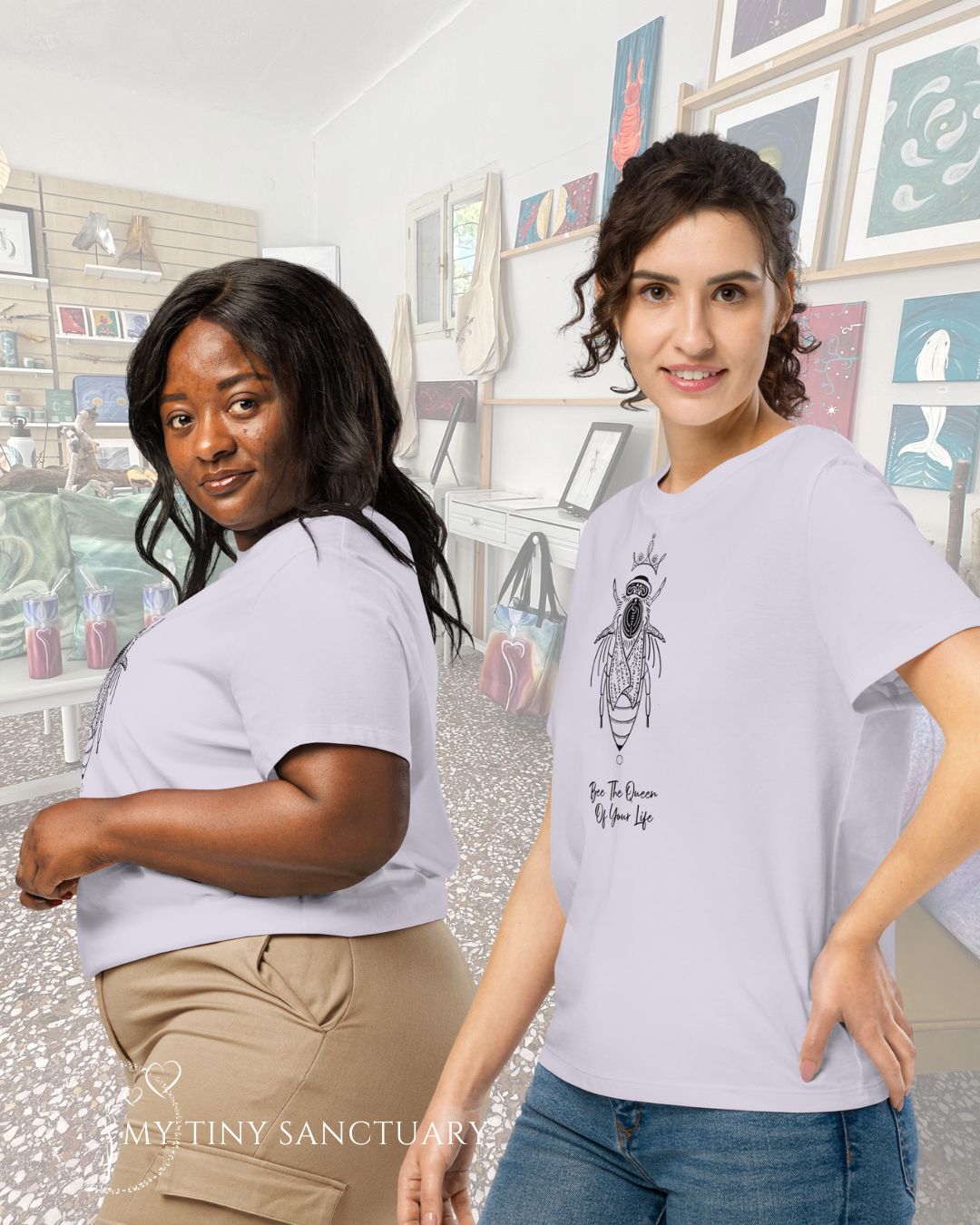 Bee The Queen Of Your Life Women Organic T-shirt | Bee Animal Spirit