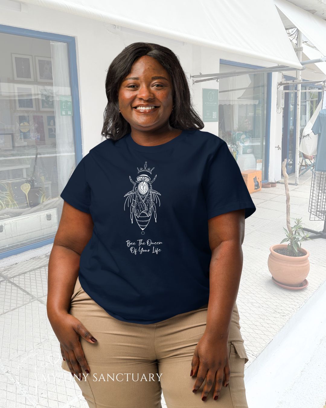 Bee The Queen Of Your Life Women Organic T-shirt | Bee Animal Spirit