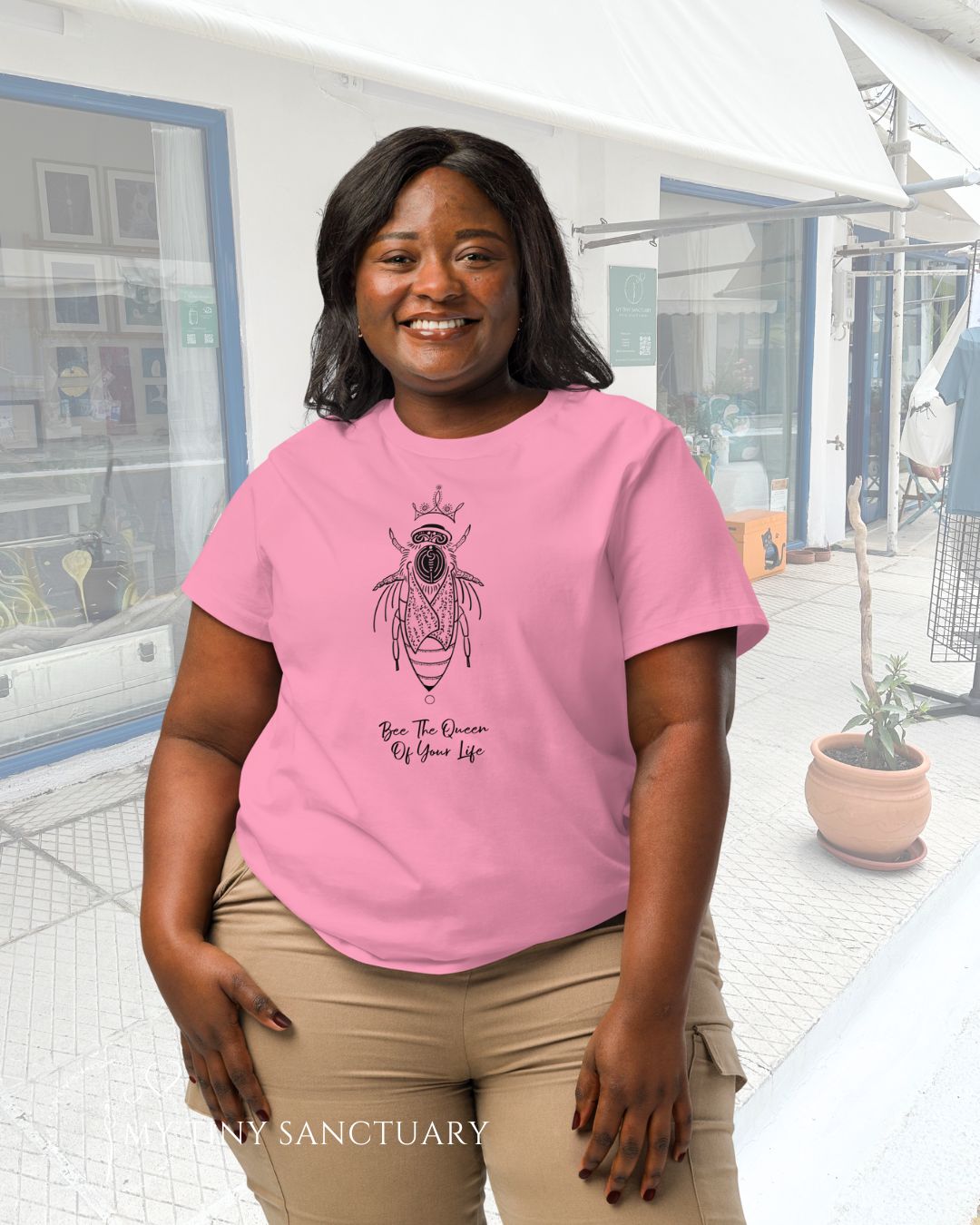 Bee The Queen Of Your Life Women Organic T-shirt | Bee Animal Spirit