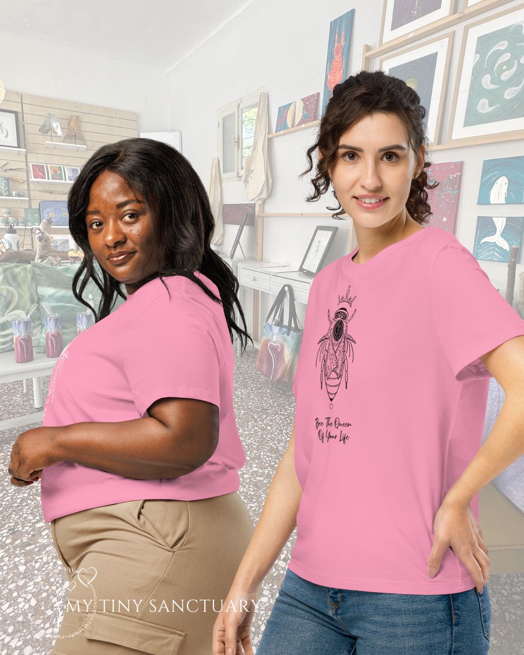 Bee The Queen Of Your Life Women Organic T-shirt | Bee Animal Spirit