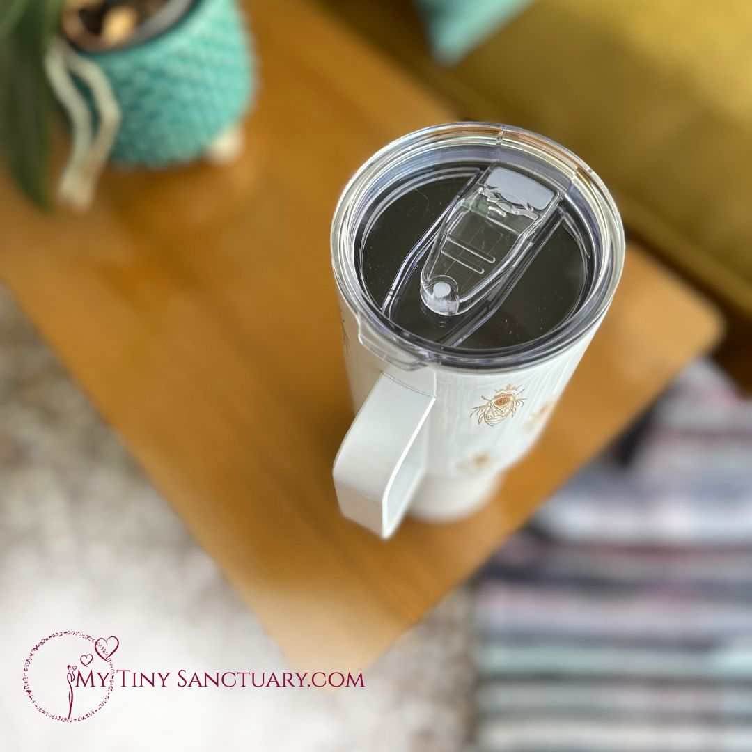 Bee Spirit Travel Mug Isotherm Stainless Steel with a handle - My Tiny Sanctuary