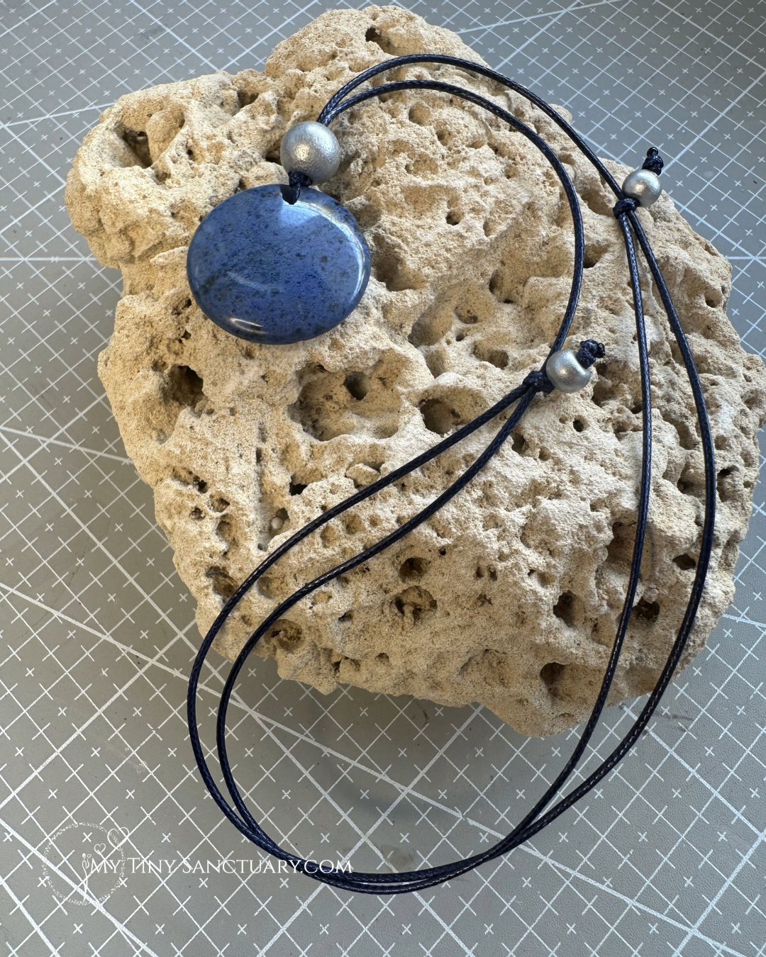 Blue Aventurine Necklace Adjustable • Clear your mind, get unstuck, or invite the calm