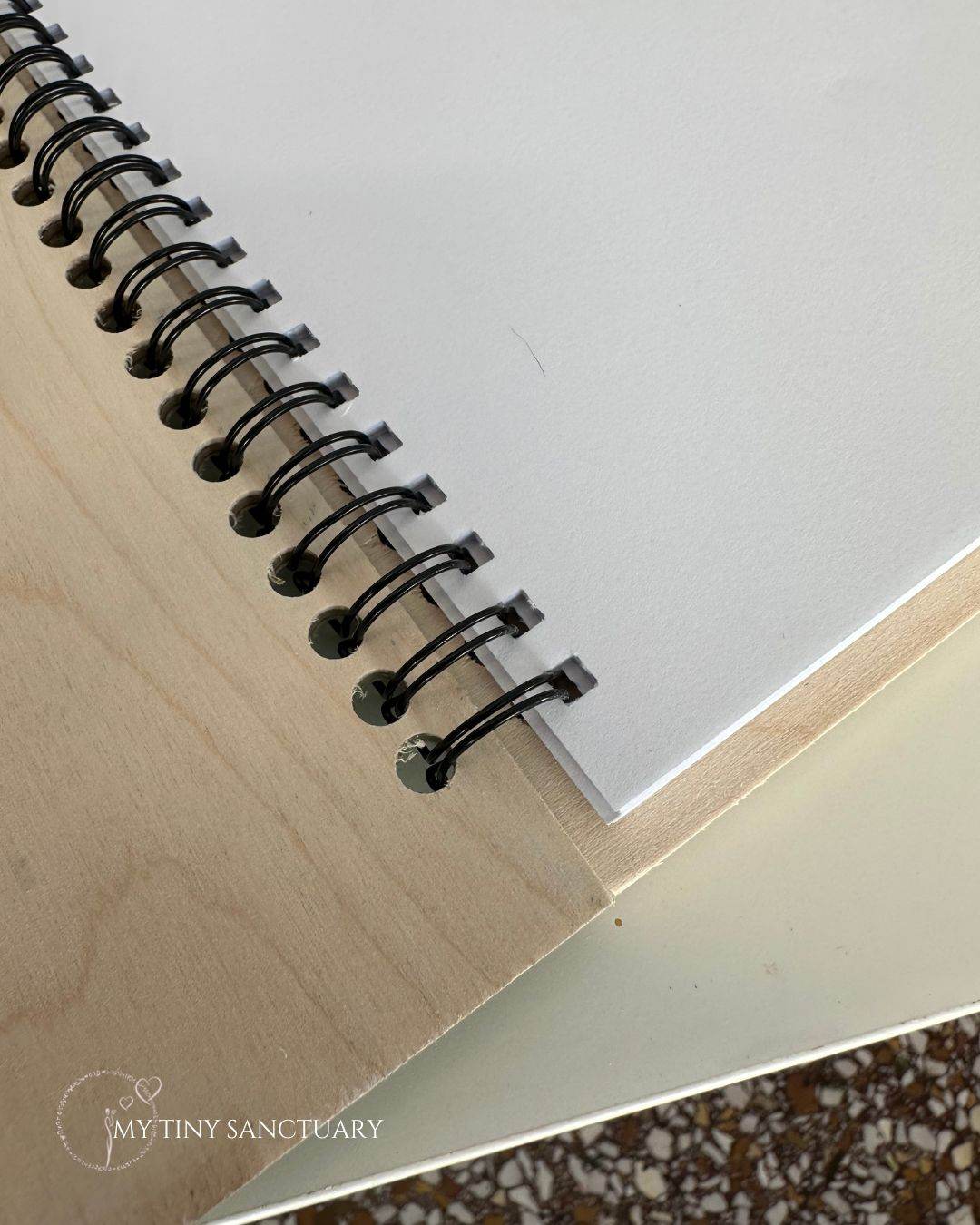 Healing Nature: Wooden A4 Notebook for Mindful Reflections • 50 Blank pages - My Tiny Sanctuary