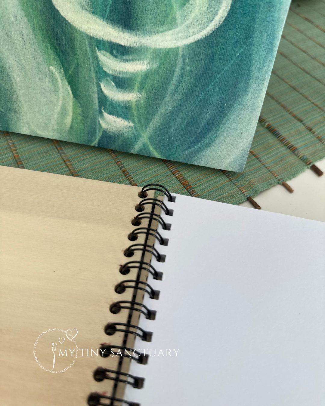 Healing Nature: Wooden A5 Notebook for Mindful Reflections • 50 Blank pages - My Tiny Sanctuary