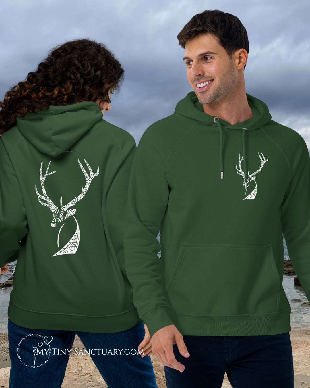 Elk Spirit Animal Hoodie • Be Present and Trust Your Antennas • Unisex