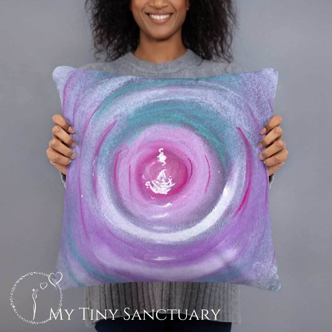 Inner Peace Throw Pillow: Reconnect with your natural inner peace particle - My Tiny Sanctuary