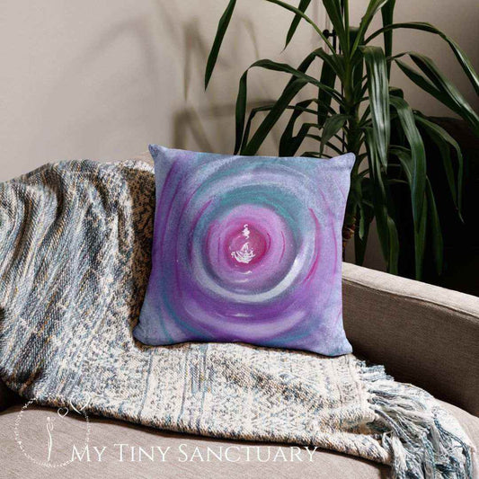 Inner Peace Throw Pillow: Reconnect with your natural inner peace particle - My Tiny Sanctuary