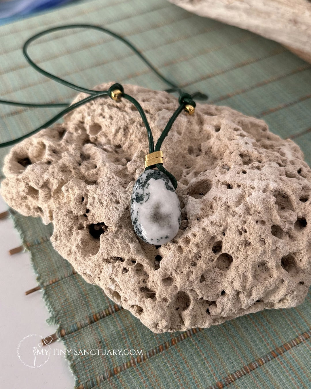 Moss Agate Necklace - adjustable