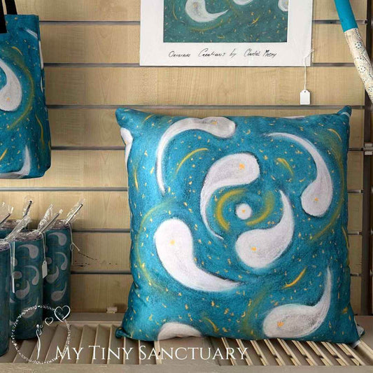 Multidimensional Light Code Throw Pillow – Available in 2 Sizes, With or Without Filling - My Tiny Sanctuary