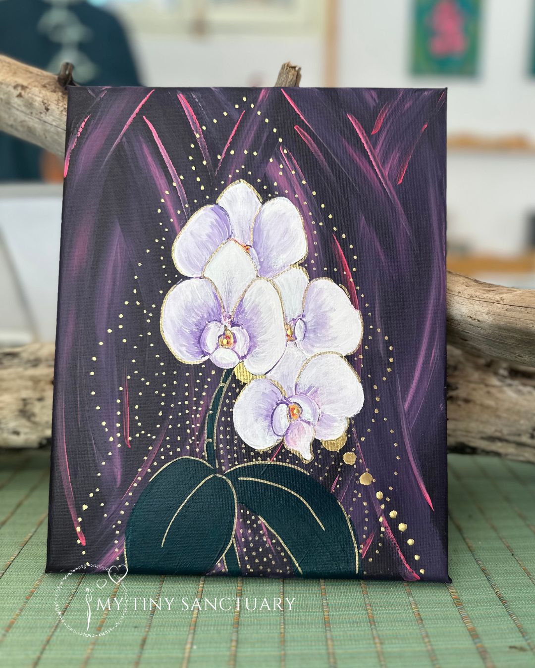 Orchid Love Radiance • Original Acrylic Painting by Christel _Mesey