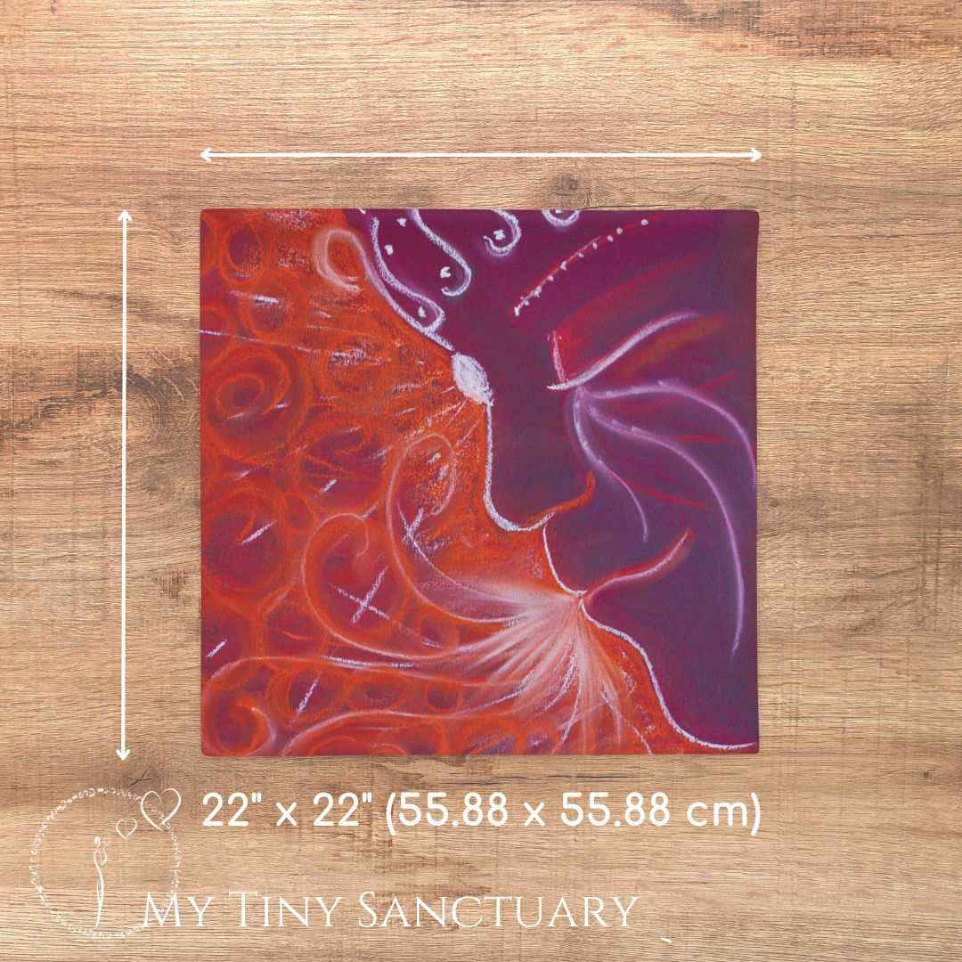 Pillow Red Prince | Intuitive Art | 2 Sizes | With or Without Filing