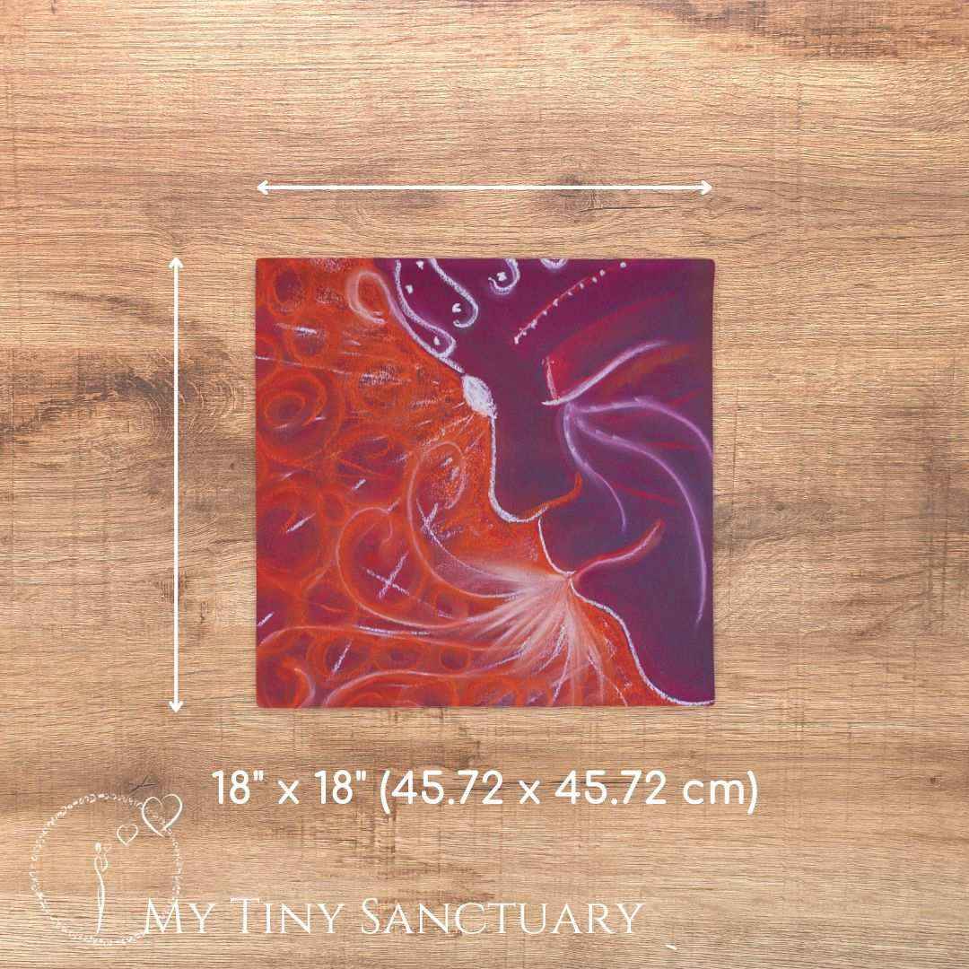 Pillow Red Prince | Intuitive Art | 2 Sizes | With or Without Filing