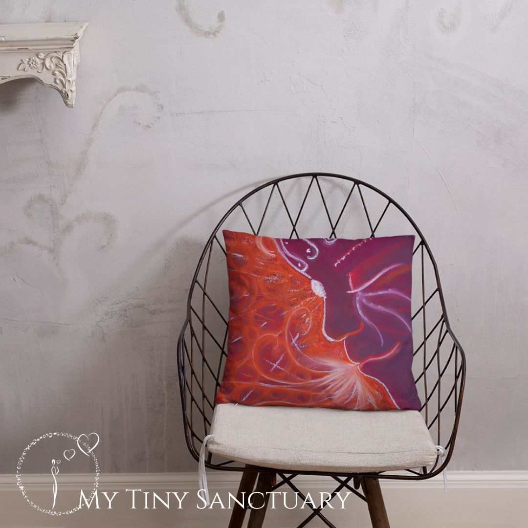 Pillow Red Prince l Intuitive Art l 2 Sizes l With or Without Filing