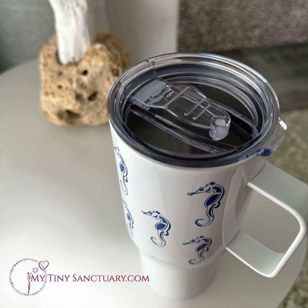 Seahorse Spirit Travel Mug Isotherm with a handle - My Tiny Sanctuary
