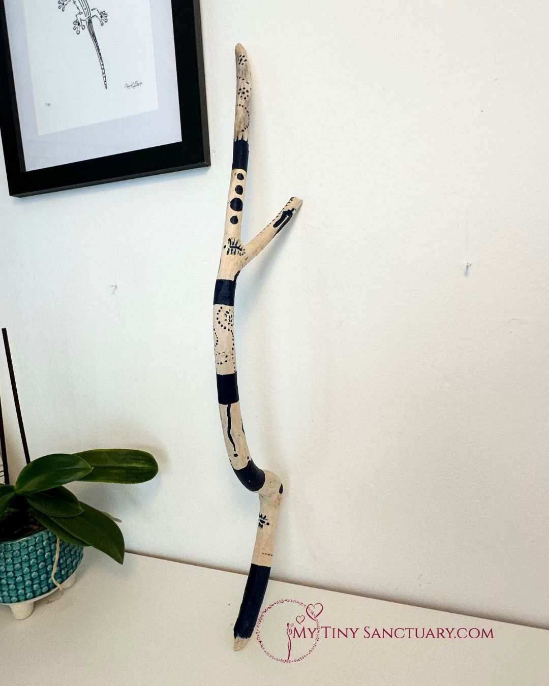 Driftwood Talking Stick - Life Force of the Forest and Sea Water - My Tiny Sanctuary