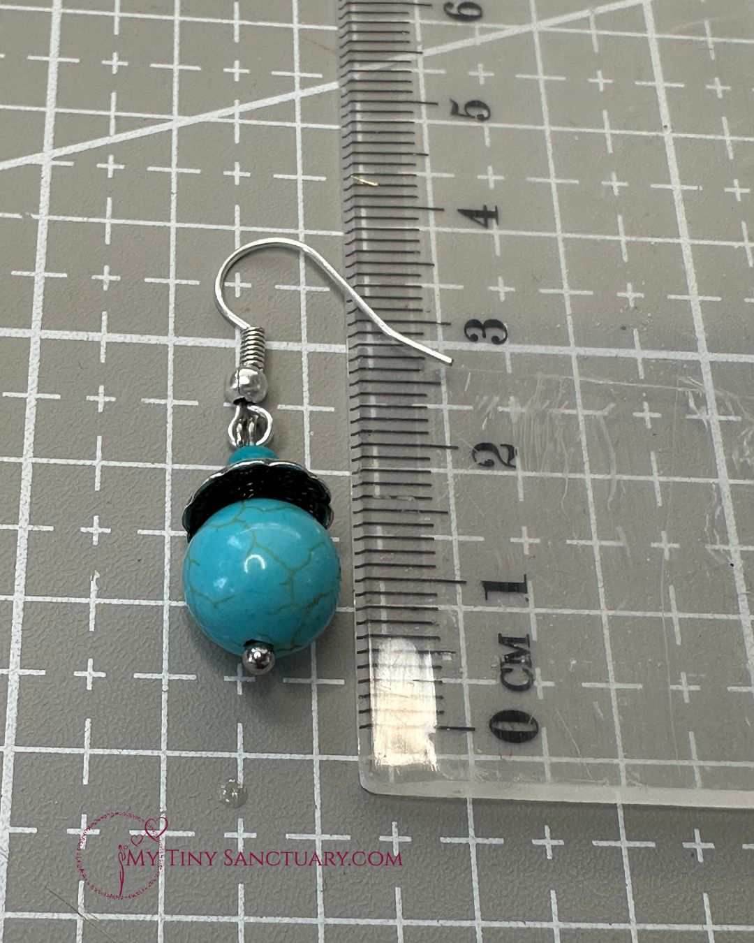 Acorn Spirit Earrings | Turquoise Howlite and Silver - My Tiny Sanctuary