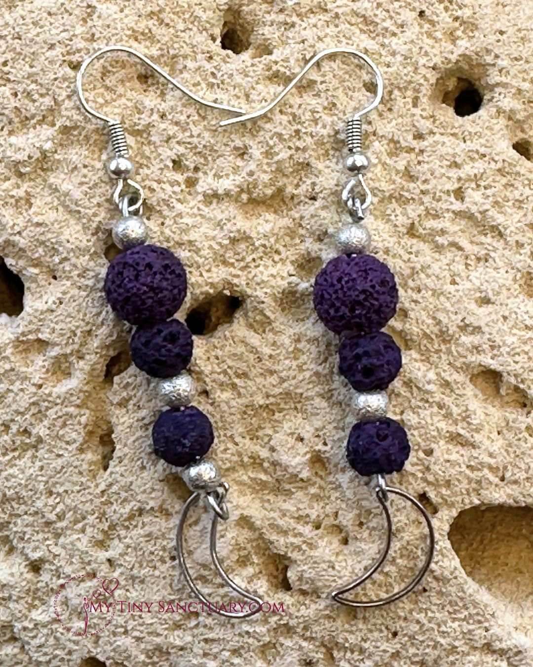 Purple Moon Priestess Earrings 🌙 Connect to Your Inner Wisdom - My Tiny Sanctuary