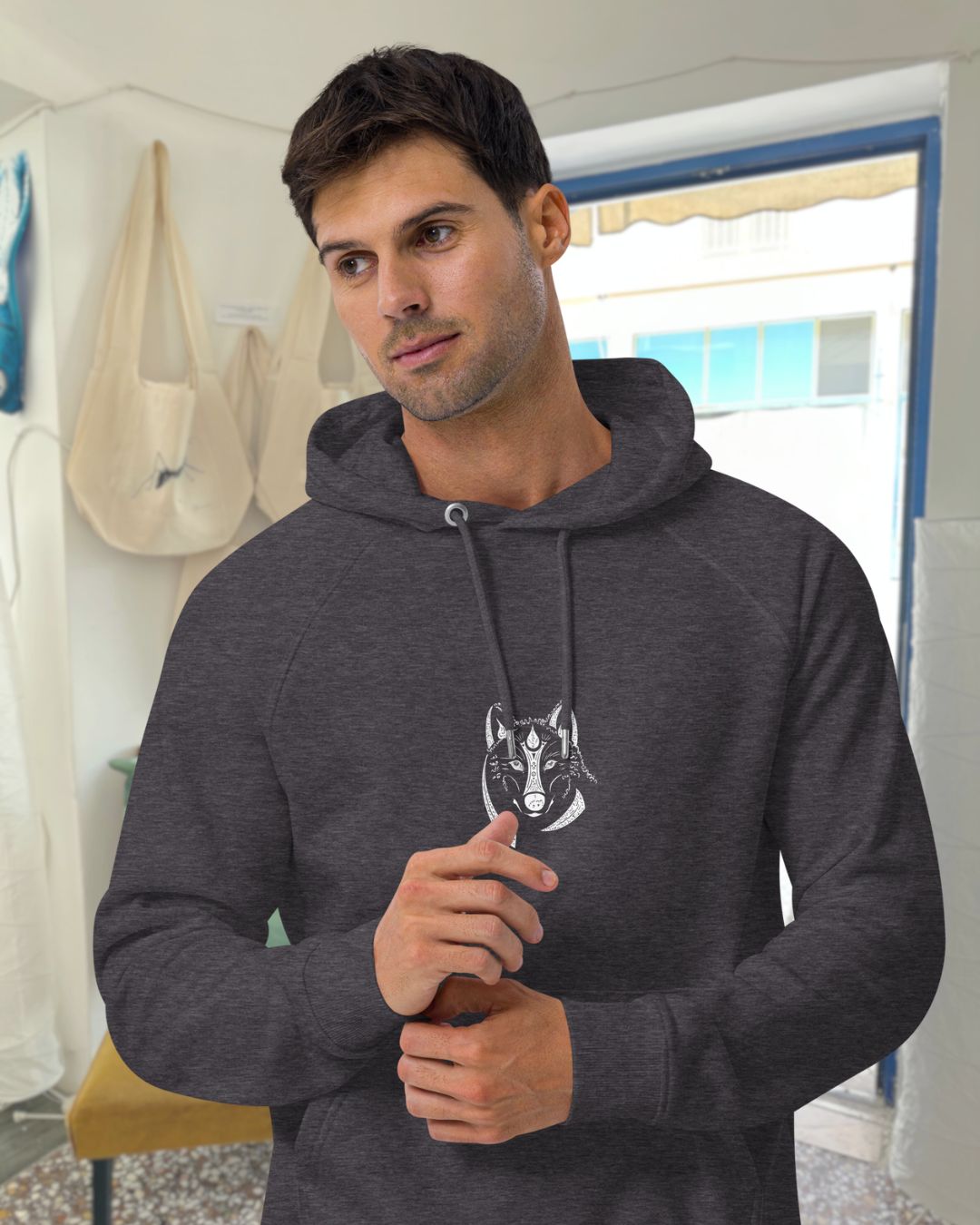 Wolf Animal Spirit Hoodie • Unisex • Conscious & Sustainable Fashion - My Tiny Sanctuary