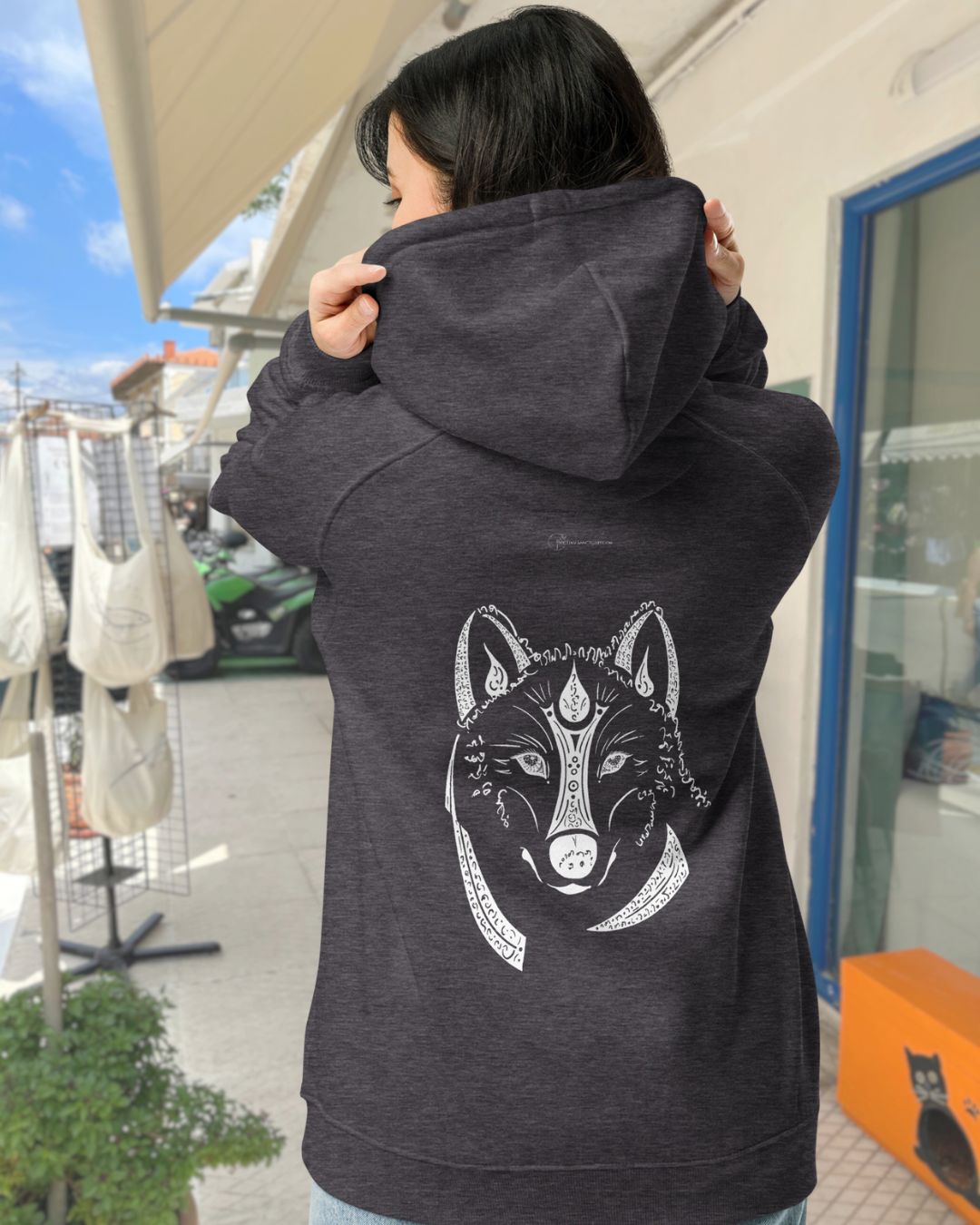 Wolf Animal Spirit Hoodie • Unisex • Conscious & Sustainable Fashion - My Tiny Sanctuary